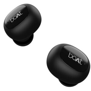 boAt Airdopes 121v2 in-Ear True Wireless Earbuds with Upto 14 Hours Playback, 8MM Drivers, Battery Indicators, Lightweight Earbuds & Multifunction Controls (Active Black, with Mic)