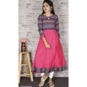 Women’s Printed Crepe Anarkali Kurti