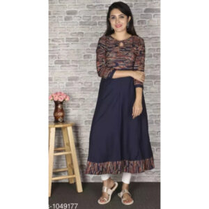 Women’s Printed Crepe Anarkali Kurti