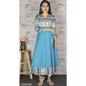 Women’s Printed Crepe Anarkali Kurti