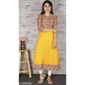 Women’s Printed Crepe Anarkali Kurti