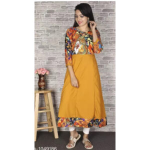 Women’s Printed Crepe Anarkali Kurti