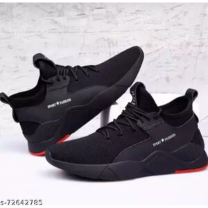 Black Solid Sneakers For Men,shoes::MEN SHOES::BOYS SHOES::SPORTS SHOES::CASUAL SHOES::PARTYWEAR SHOES